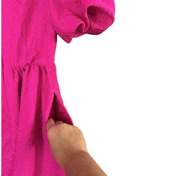 Anthropologie Sachin & Babi Puff-Sleeve Taffeta Mini Dress Woman's XS A-Line NEW - Picture 5 of 8